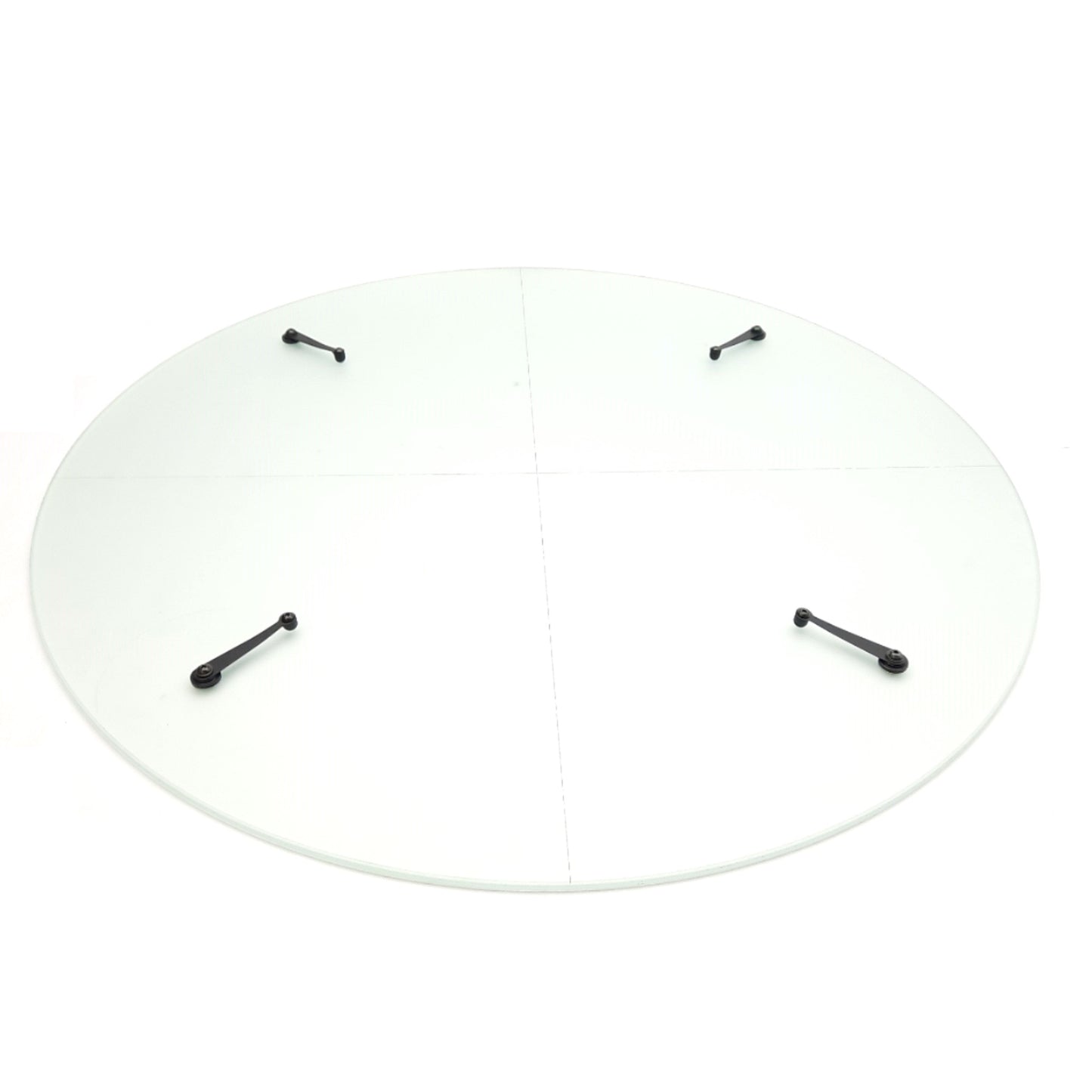 New Optical Comparator Glass Face Plate, ø20.25in, 90° Markings, (4x) Overlay Clips