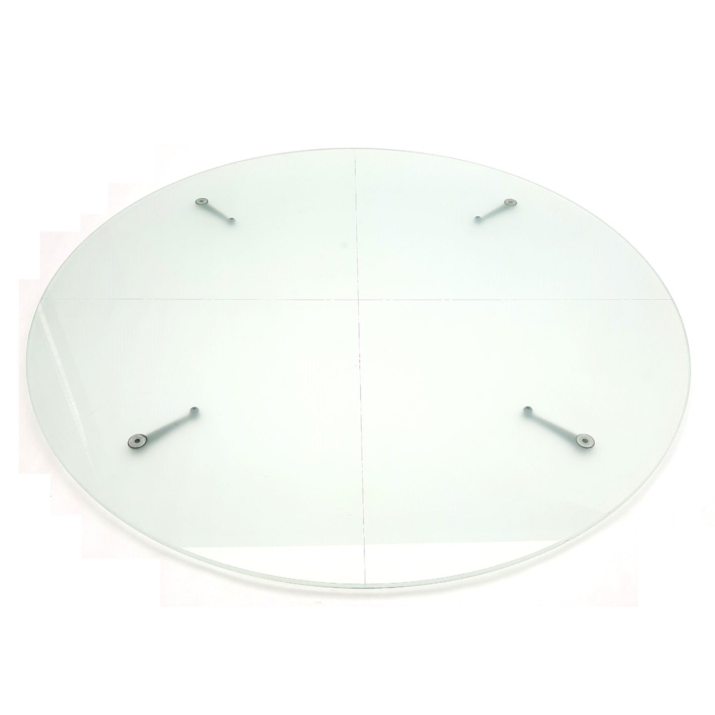 New Optical Comparator Glass Face Plate, ø20.25in, 90° Markings, (4x) Overlay Clips