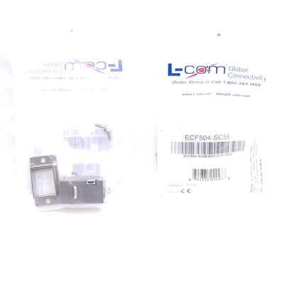 New Lot of 2 L-com ECF504-SC5E Cat5e RJ45 Coupler, Panel Mount, RJ45 Female