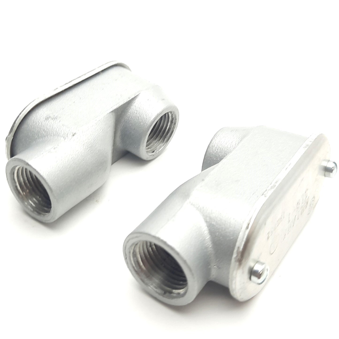 New – Open box Lot of 2 Killark SLB-1 LB Hub Aluminum Service Conduit Body, 1/2", 3x3x2 in