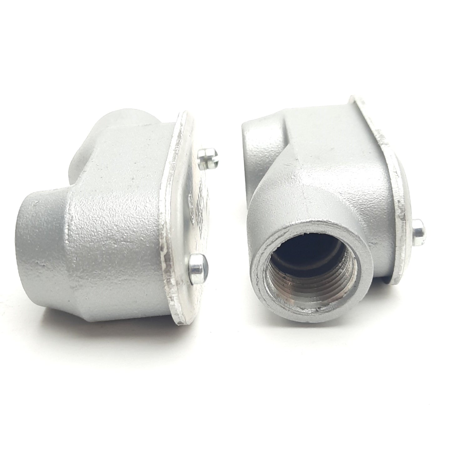 New – Open box Lot of 2 Killark SLB-1 LB Hub Aluminum Service Conduit Body, 1/2", 3x3x2 in