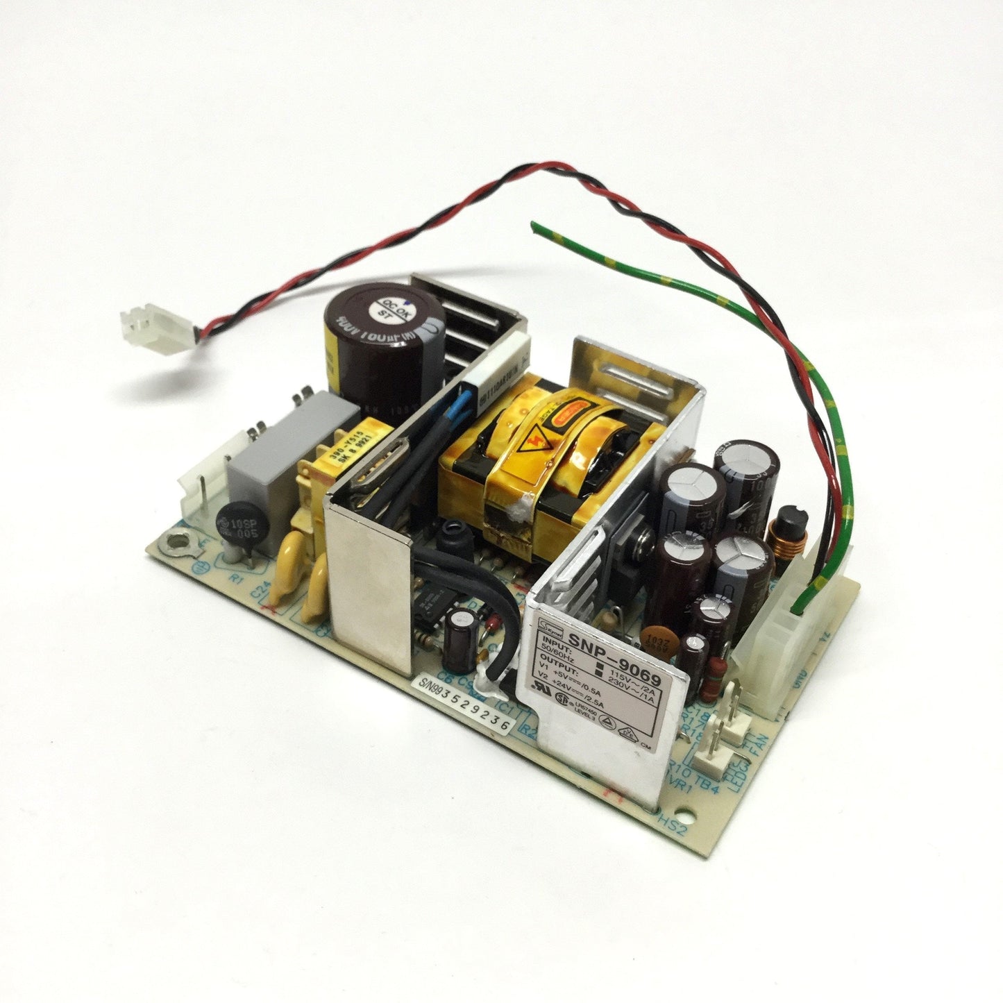 Used Skynet SNP-9069 Double Output Power Supply 115-230VAC In, 5/24VDC 0.5/2.5A Out
