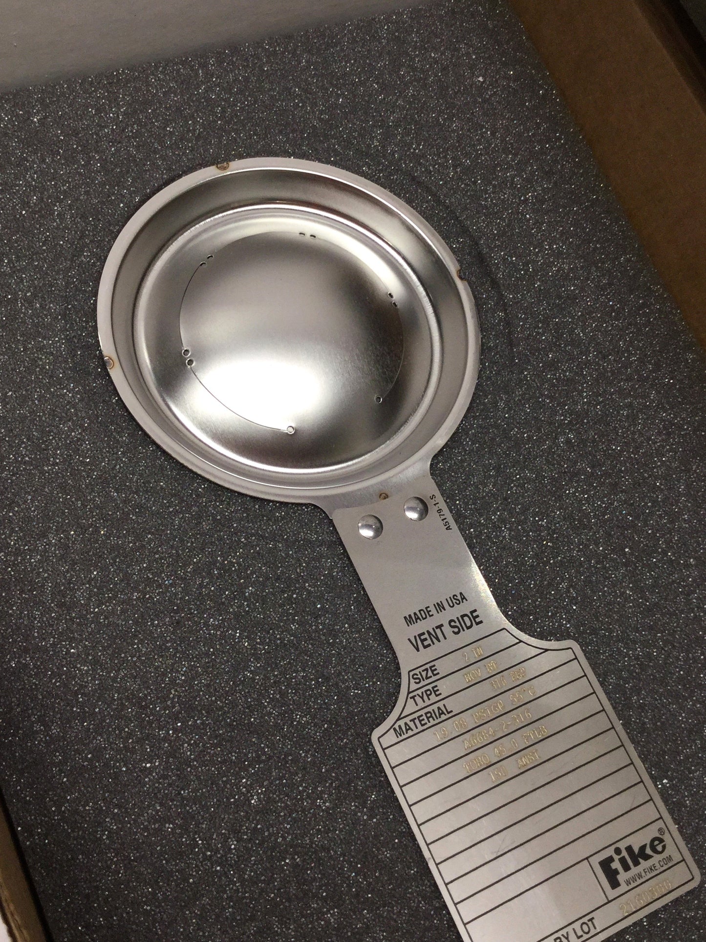 New Fike HOV BT Pressure Relief Rupture Disc Bolted Type 2" 19.08 PSIG @ 55°C