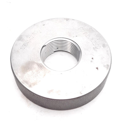 Used 1.3041-12 NS Special Thread Ring Gage, GO Only, P.D. = 1.2500in, 12 TPI