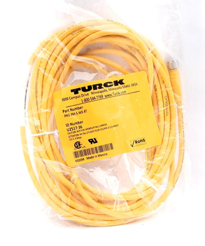 New Turck PKG 3M-5-WS 4T Actuator & Sensor Cordset 125VAC 4A 3 Pin M8 female