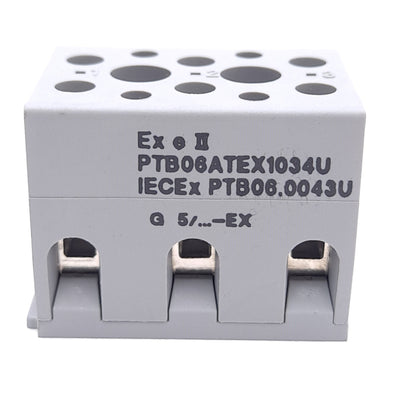 New – Open box Lot of 8 Phoenix Contact 2703172 G 5/ 3-EX Device Terminal Block, 3-Position