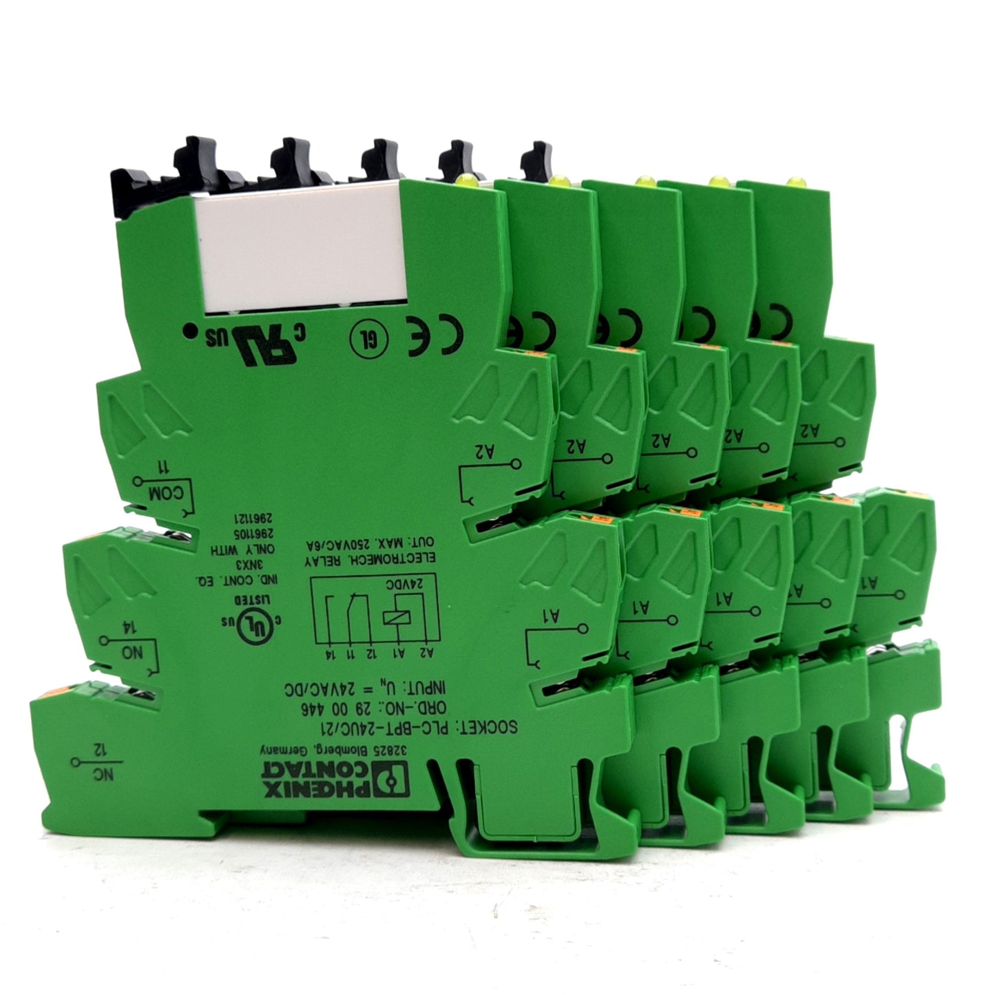 New – Open box Lot of 5 Phoenix Contact 2900300 Relay Module, SPDT, 6A 240VAC, 24VAC/DC Coil