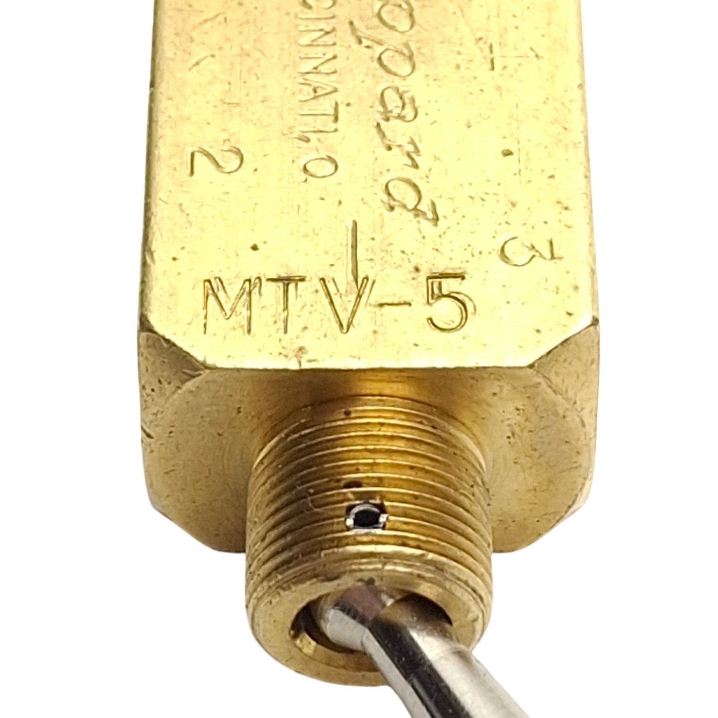 Used Clippard MTV-5 Brass Toggle Valve, 5-Port 2-Position, 150psi, 10-32 Ports
