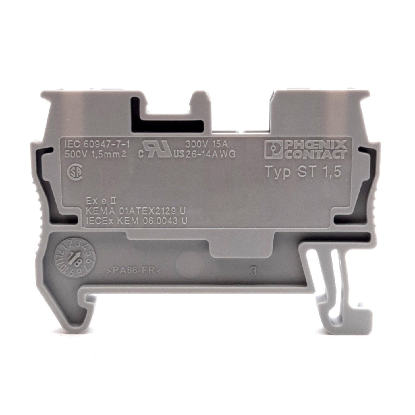 New – Open box Lot of 30 Phoenix Contact 3031076 Feed-Through Terminal Block 300V 15A DIN Rail