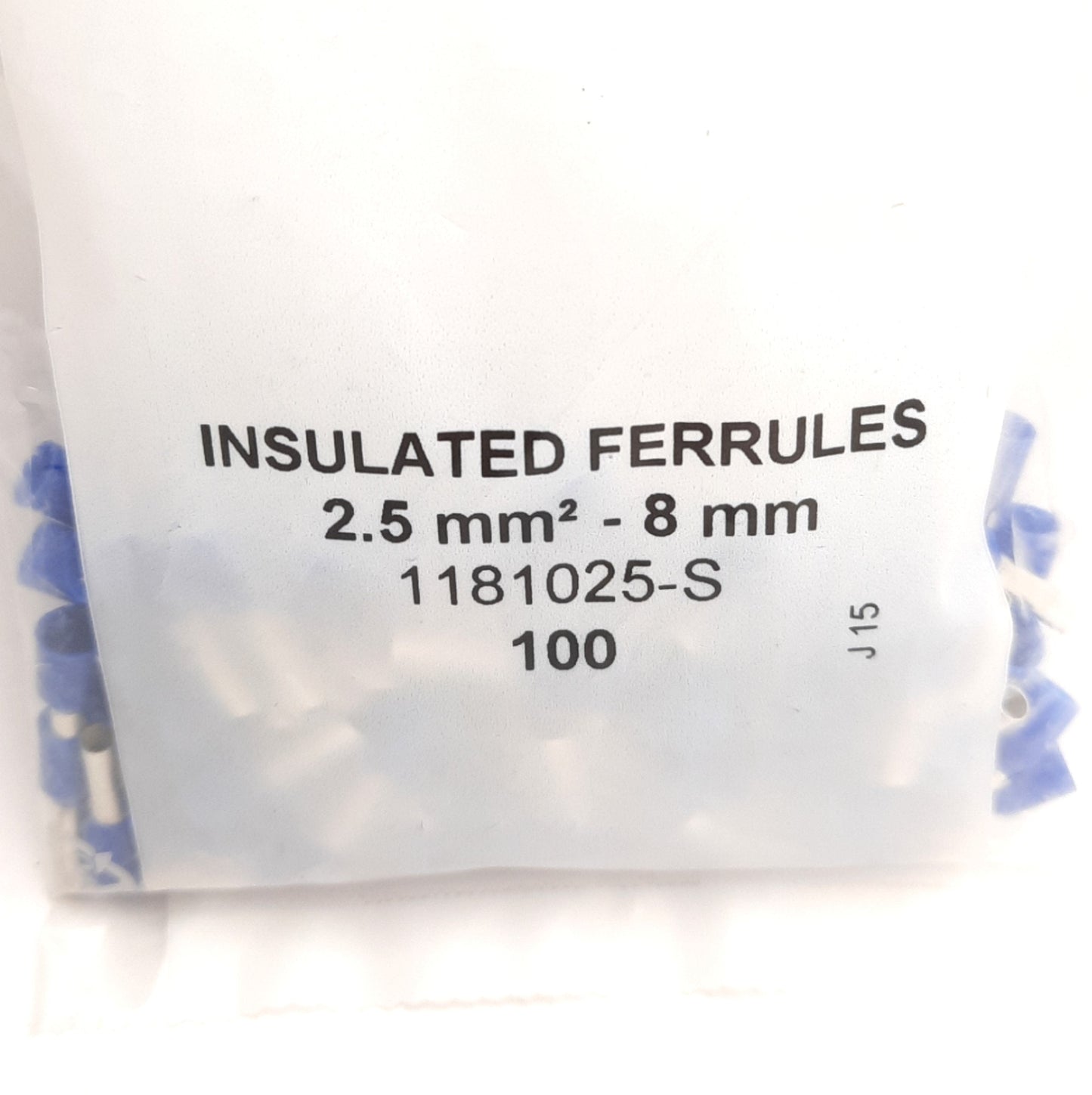 New Lot of 3 American Electric 1181025-S Bag of Insulated Ferrules 2.5mm²-8mm, 14AWG