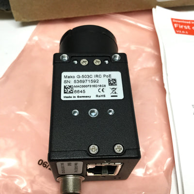 New Allied Mako G-503C IRC PoE GigE Machine Vision Camera, 1/2.5" CMOS, 2592 x 1944