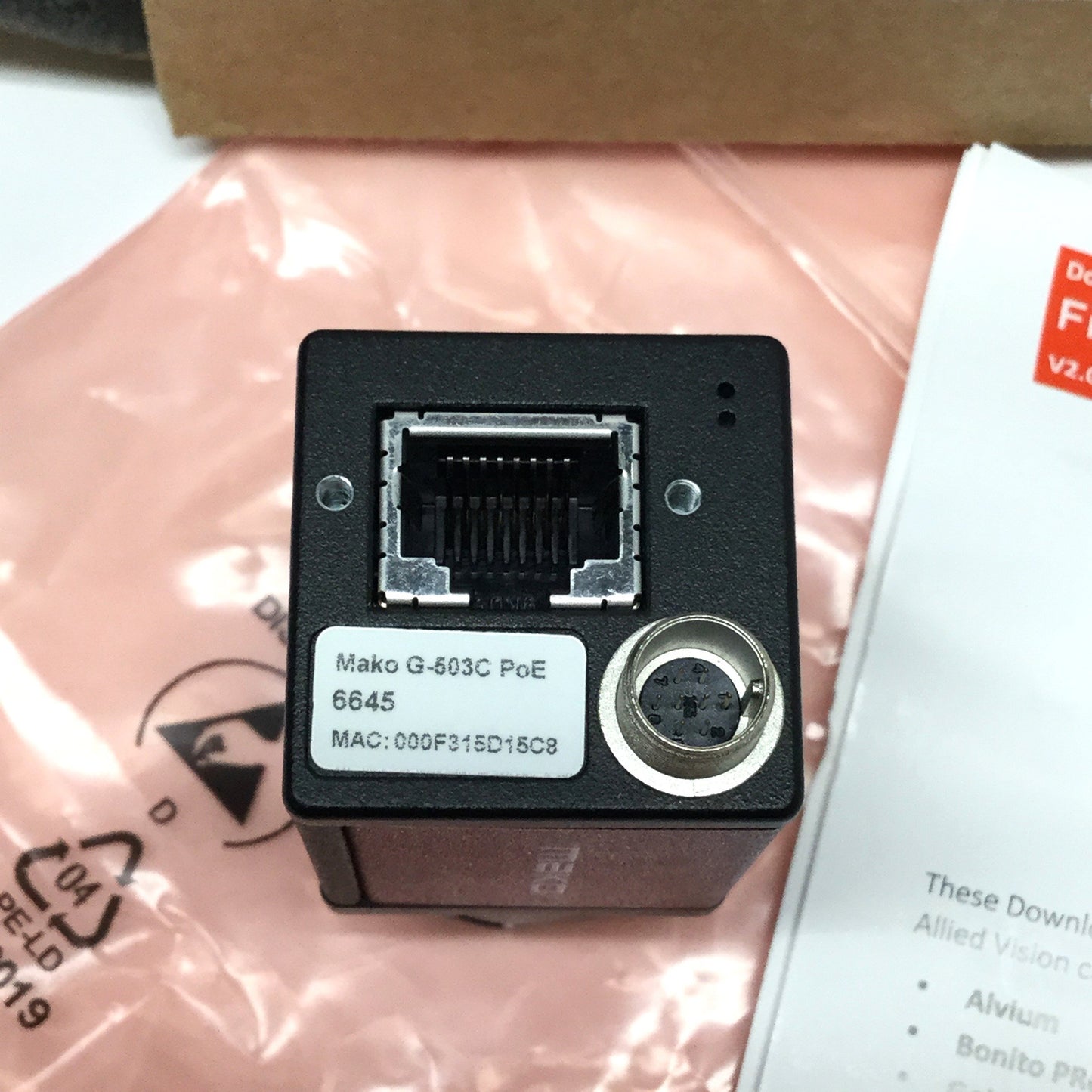 New Allied Mako G-503C IRC PoE GigE Machine Vision Camera, 1/2.5" CMOS, 2592 x 1944