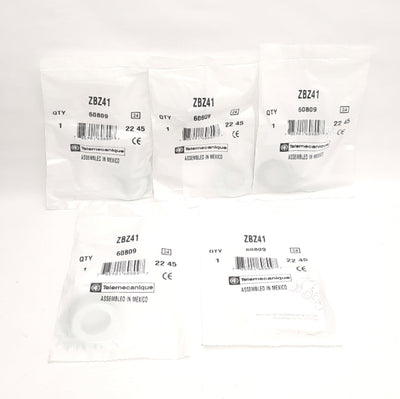 New Lot of 5 Telemecanique ZBZ41 Pushbutton Adapters, 22mm Switch into 30mm Hole