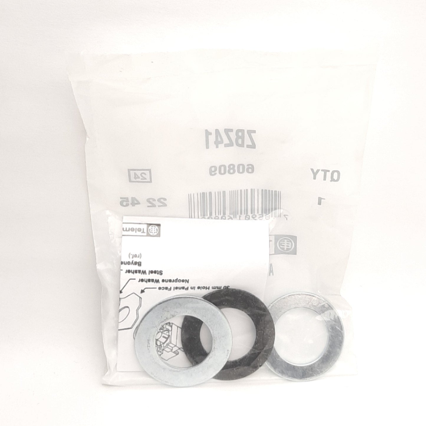 New Lot of 5 Telemecanique ZBZ41 Pushbutton Adapters, 22mm Switch into 30mm Hole