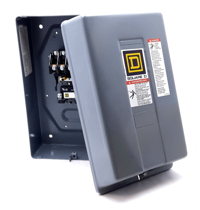 New Square D 8903LG40 Lighting Contactor With Enclosure 4 Pole 4N.O 600v, 110-120VAC