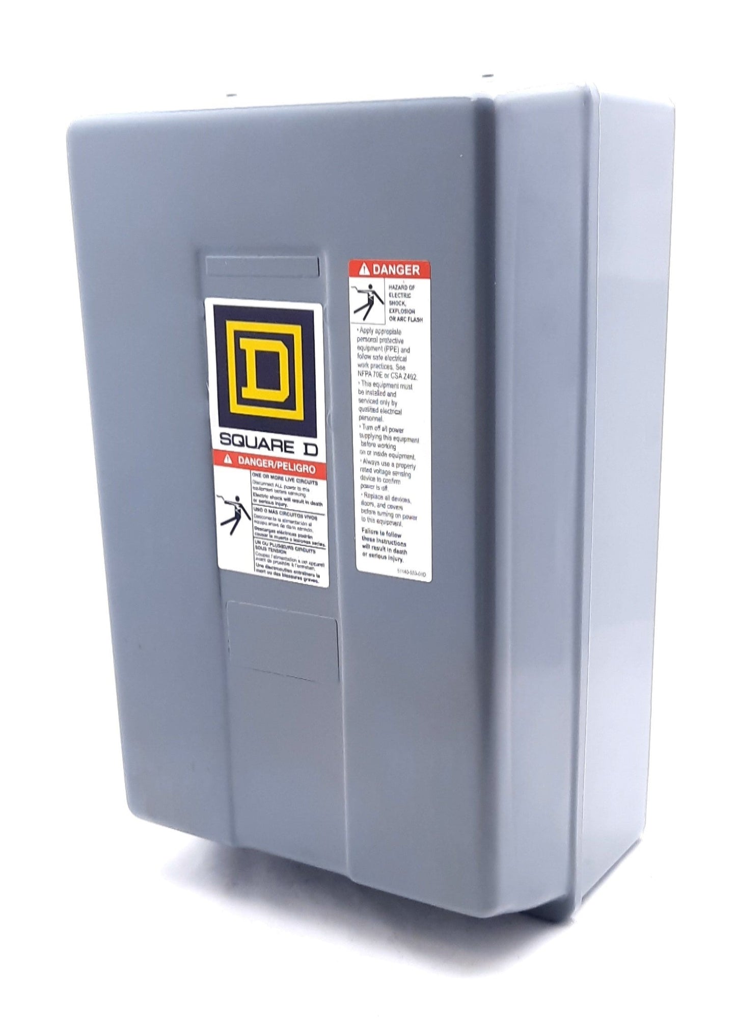 New Square D 8903LG40 Lighting Contactor With Enclosure 4 Pole 4N.O 600v, 110-120VAC