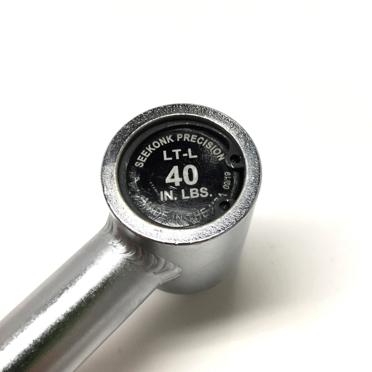 Used Seekonk LT-L Preset Slip-Type Torque Wrench L Handle 40 in-lb, 3/8" Square Drive