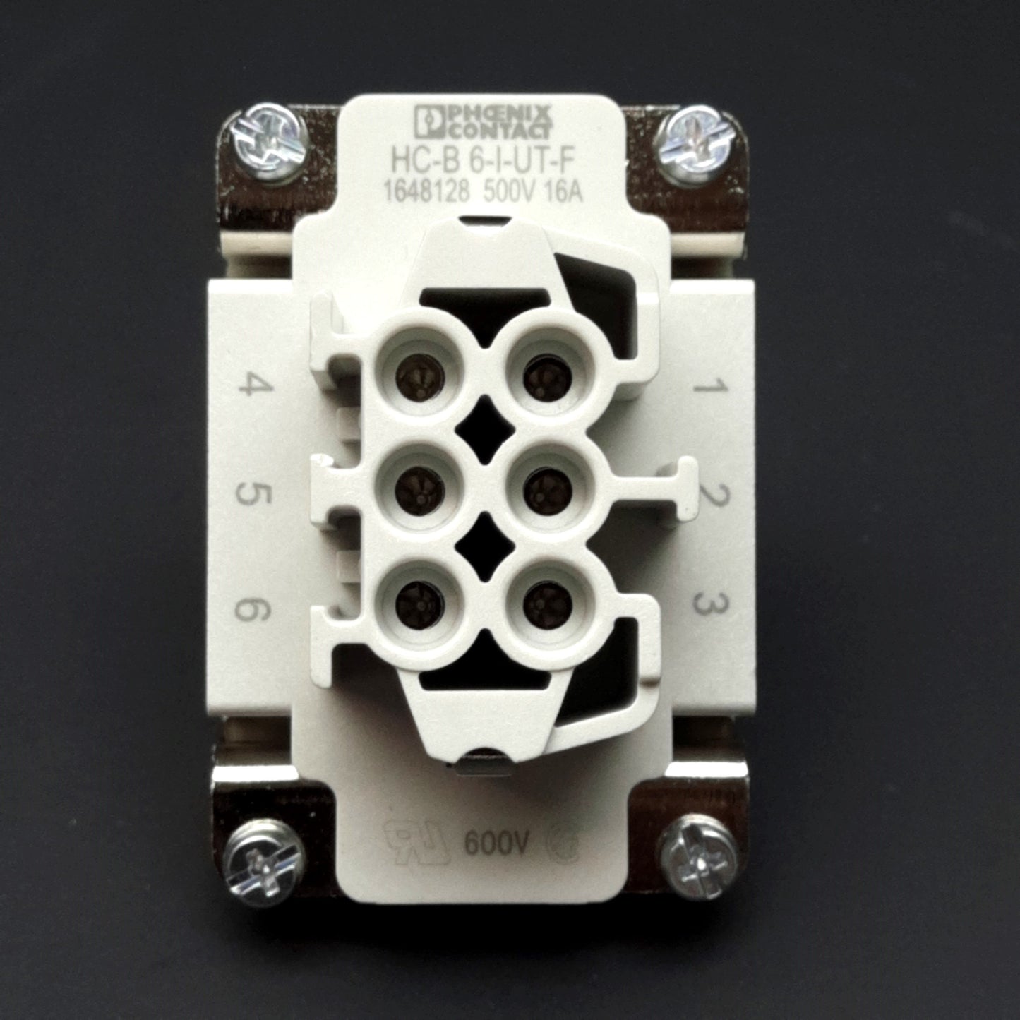 New Lot of 2 Phoenix Contact 1648128 Contact Insert, 6-Position+PE, 500V 16A