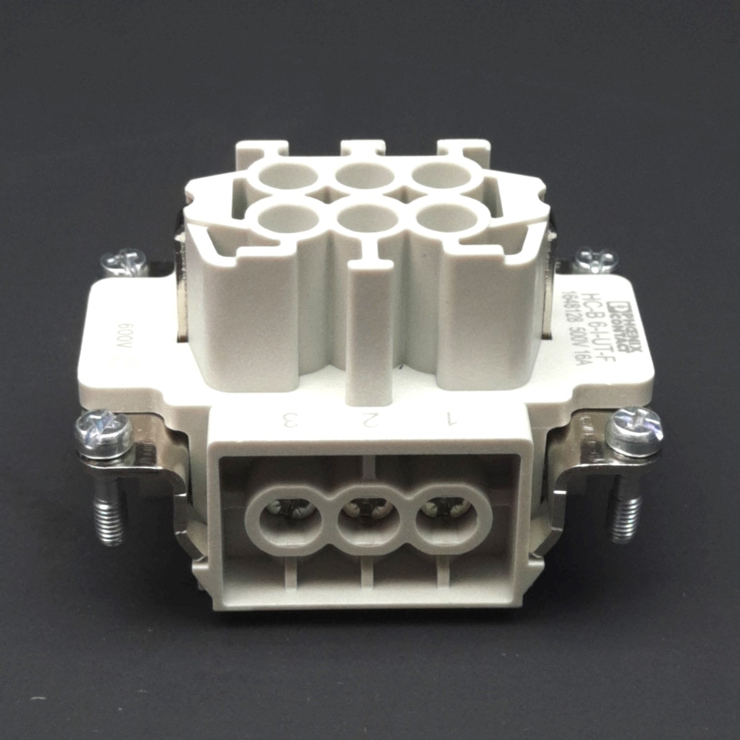 New Lot of 2 Phoenix Contact 1648128 Contact Insert, 6-Position+PE, 500V 16A