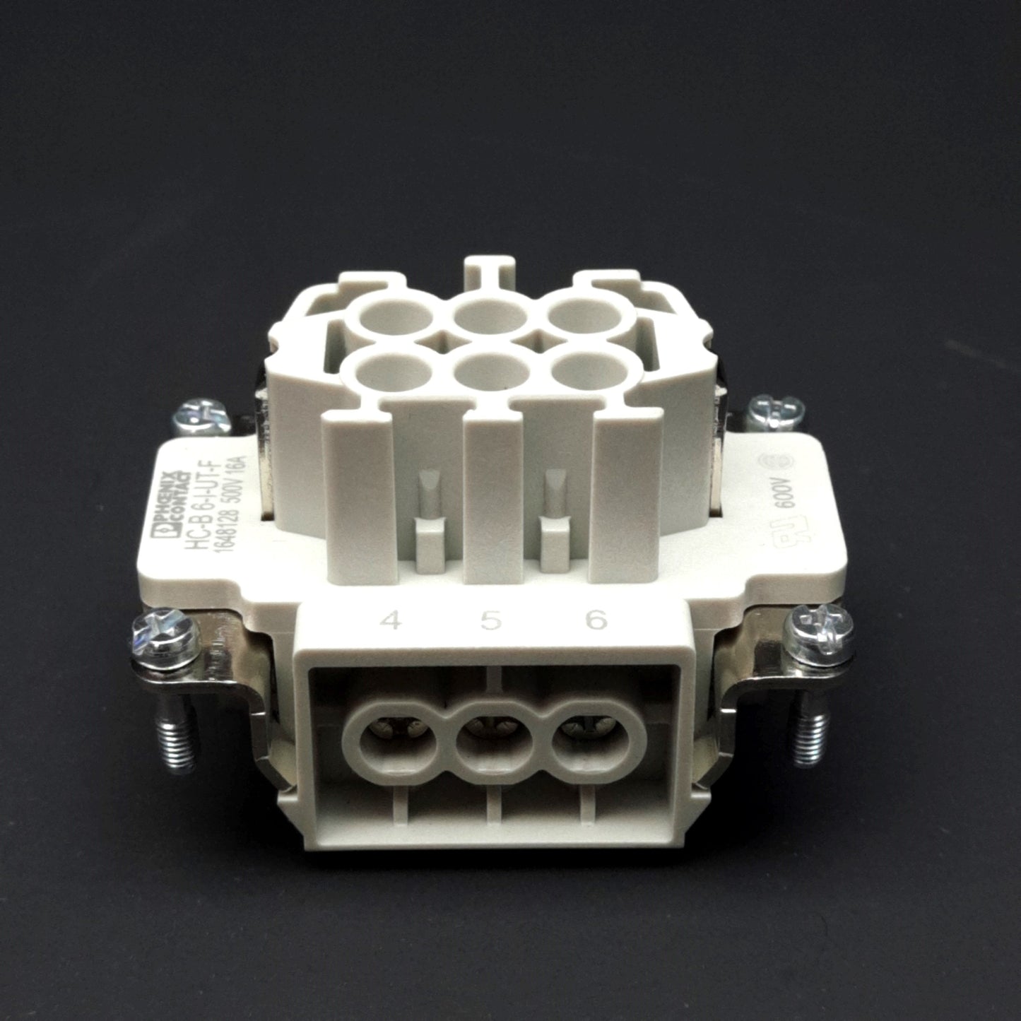 New Lot of 2 Phoenix Contact 1648128 Contact Insert, 6-Position+PE, 500V 16A