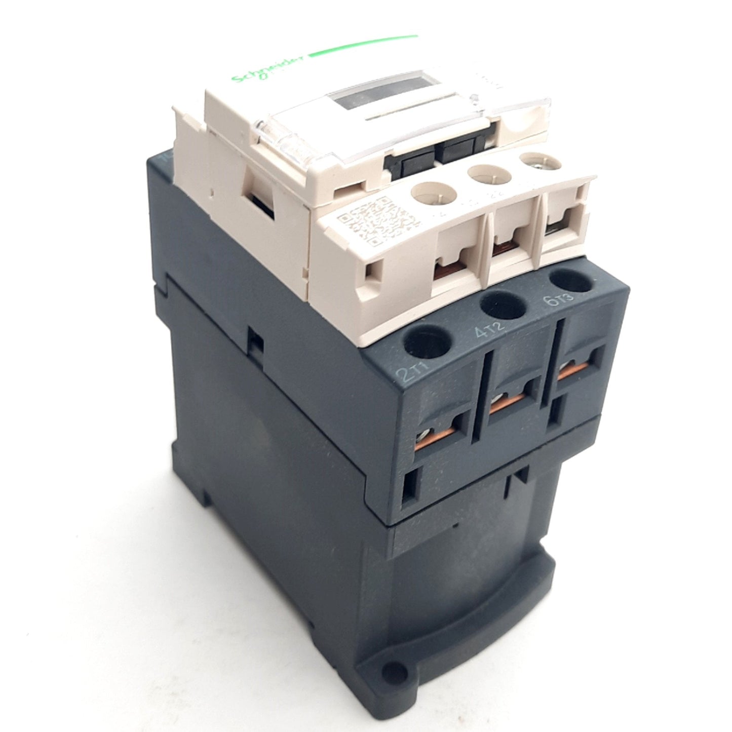 New Schneider Electric LC1D09JD IEC Contactor, 9A, 3P N.O., 12VDC Coil, w/LAD4TBDL