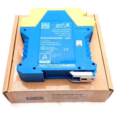 New Dina DN3PD1 Speed Monitoring Module, 1 or 3 Phase Motors, 24VDC/240VAC, DIN Rail