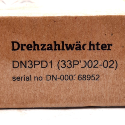 New Dina DN3PD1 Speed Monitoring Module, 1 or 3 Phase Motors, 24VDC/240VAC, DIN Rail