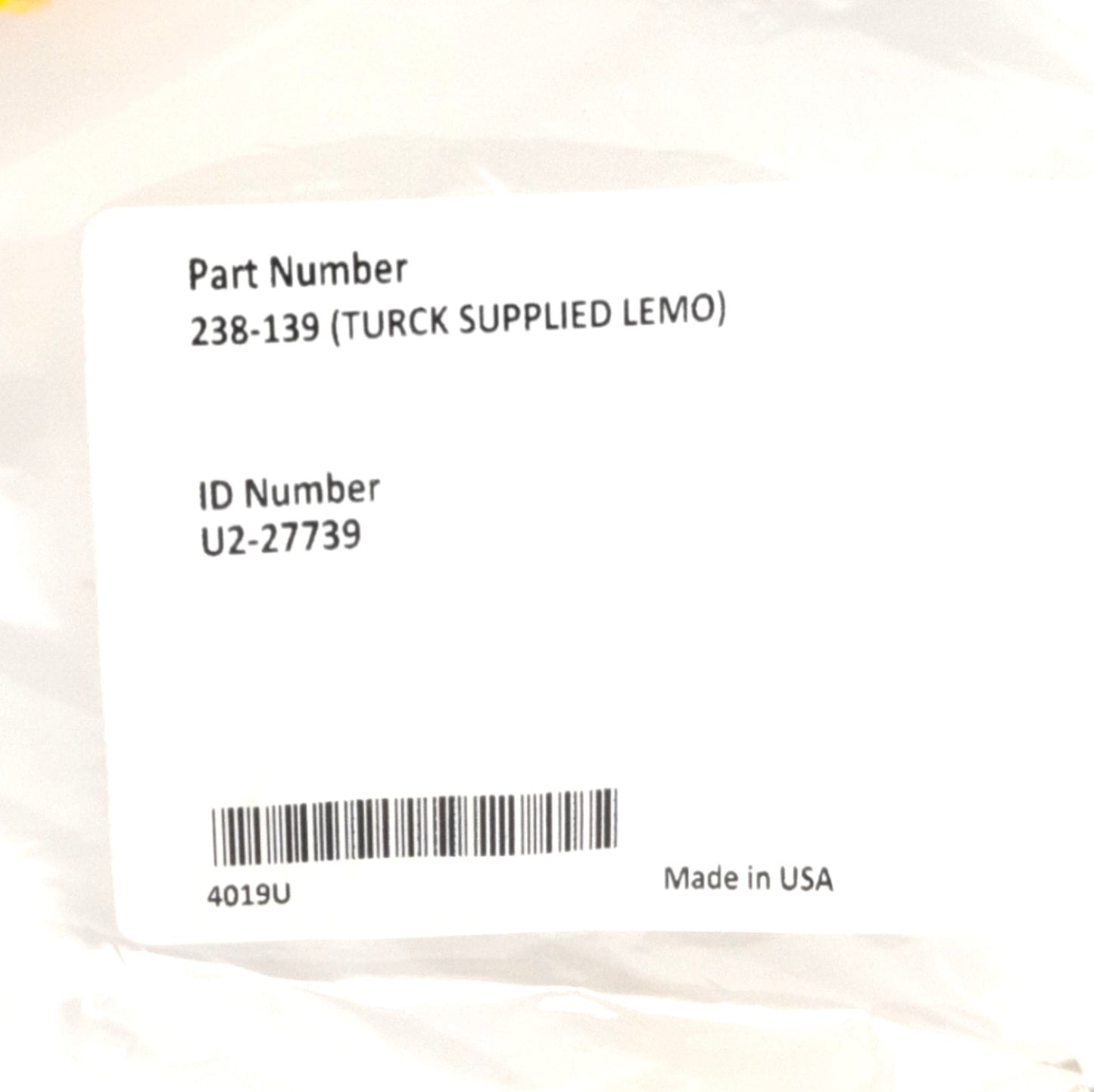 New Turck 238-139 Supplied LEMO Cordset, M12 5-Pin Male (x2) to 12-Pin Male Lemo