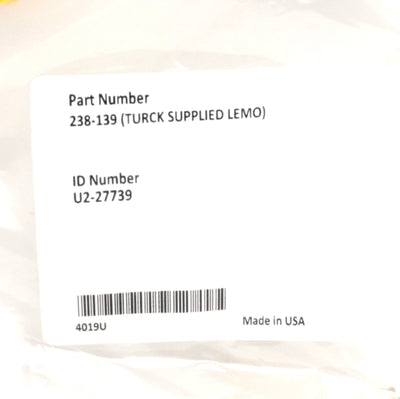 New Turck 238-139 Supplied LEMO Cordset, M12 5-Pin Male (x2) to 12-Pin Male Lemo