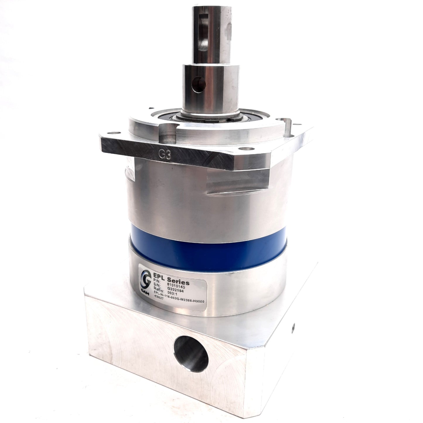 Used GAM EPL-W-118-003G Planetary Gearbox, 3:1, ø32mm Bore, ø25mm Shaft *Dented*