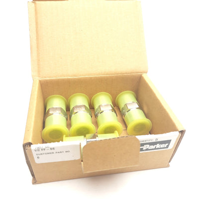 New Lot of 5 Parker 1/2 FF-SS Pipe Nipple, 1/2" NPTF Male, 7200psi, 1.89in Length