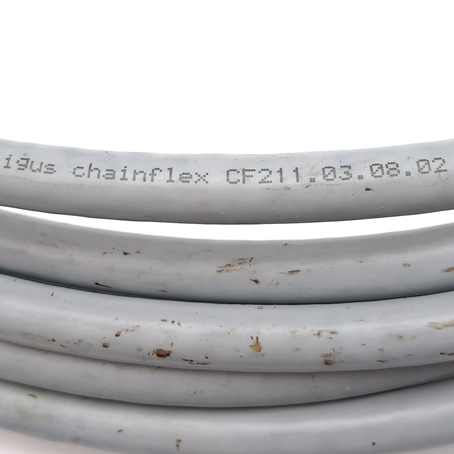 Used Igus CF211-03-08-02 Chainflex Data Cable, ø12mm OD, 300V, 28ft Length