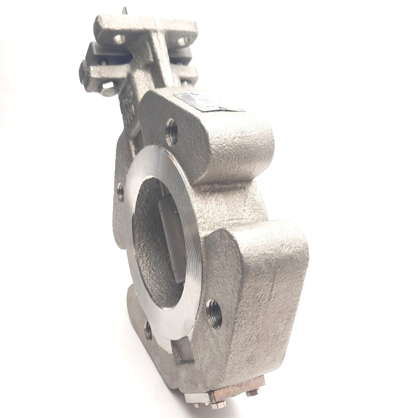 Used Max-Seal BL630-SS-SS-S7-M-G Butterfly Valve, 3" Port, 1/4" Shaft, ANSI Class 150
