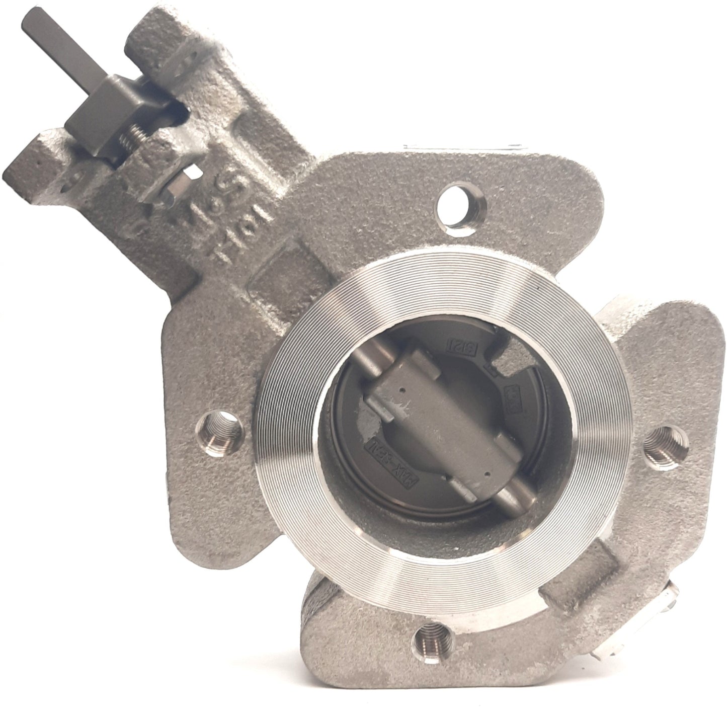 Used Max-Seal BL630-SS-SS-S7-M-G Butterfly Valve, 3" Port, 1/4" Shaft, ANSI Class 150