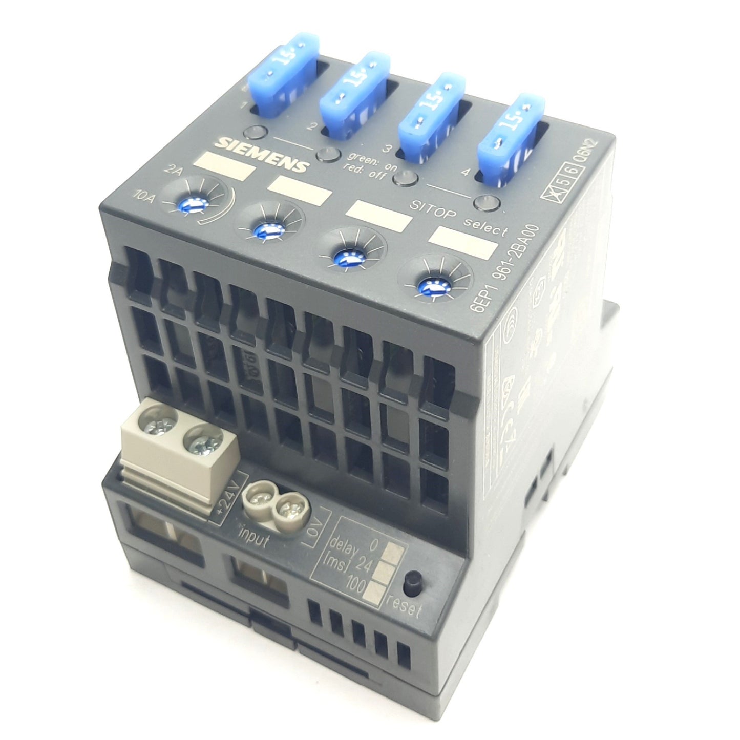 New Siemens 6EP1961-2BA00 SITOP Diagnosis Module, 4-Channel, 24VDC, DIN Rail