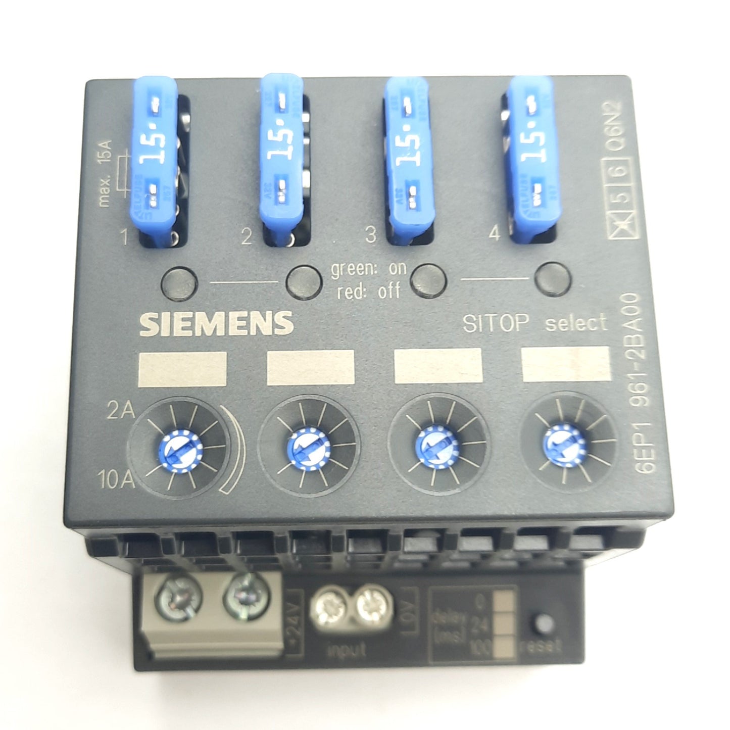 New Siemens 6EP1961-2BA00 SITOP Diagnosis Module, 4-Channel, 24VDC, DIN Rail