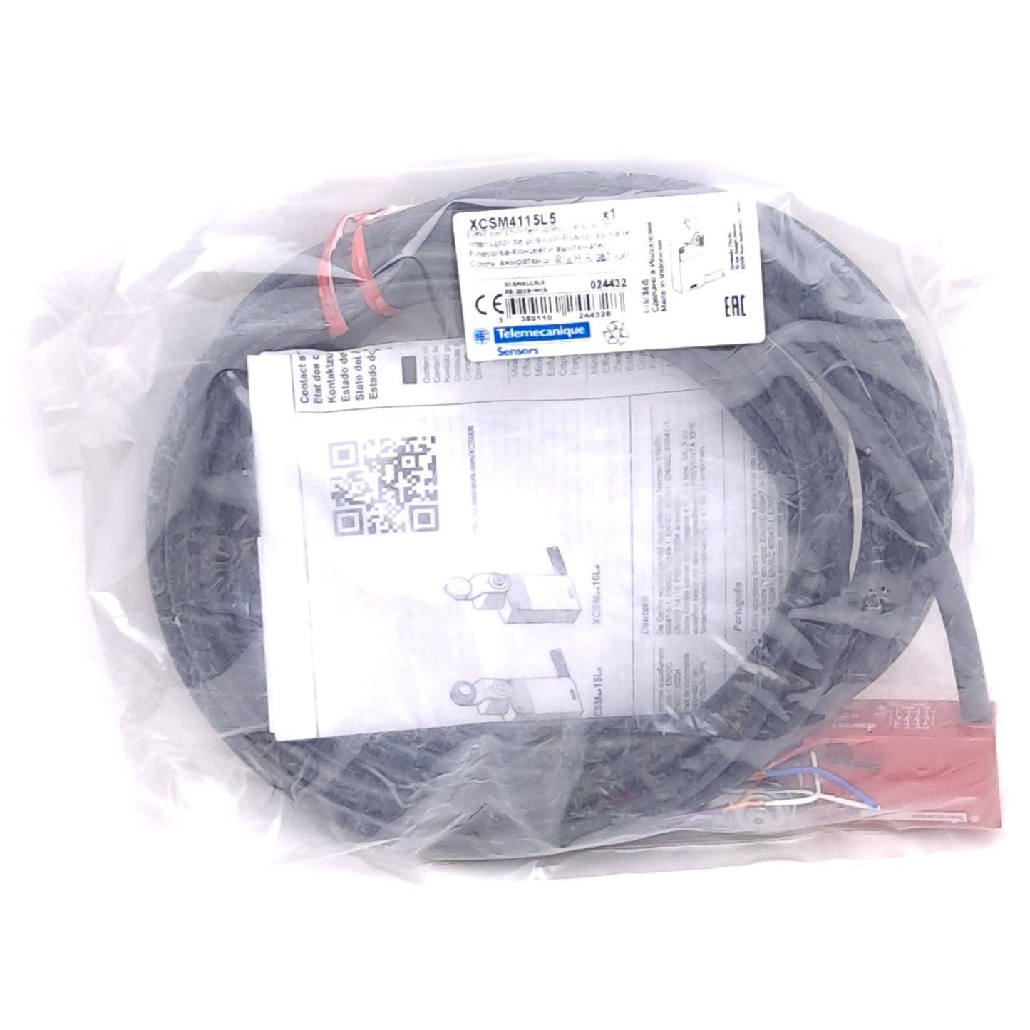 New Telemecanique XCSM4115L5 Safety Limit Switch, 2x NC 2x NO, Rotary Head, 5m Cable