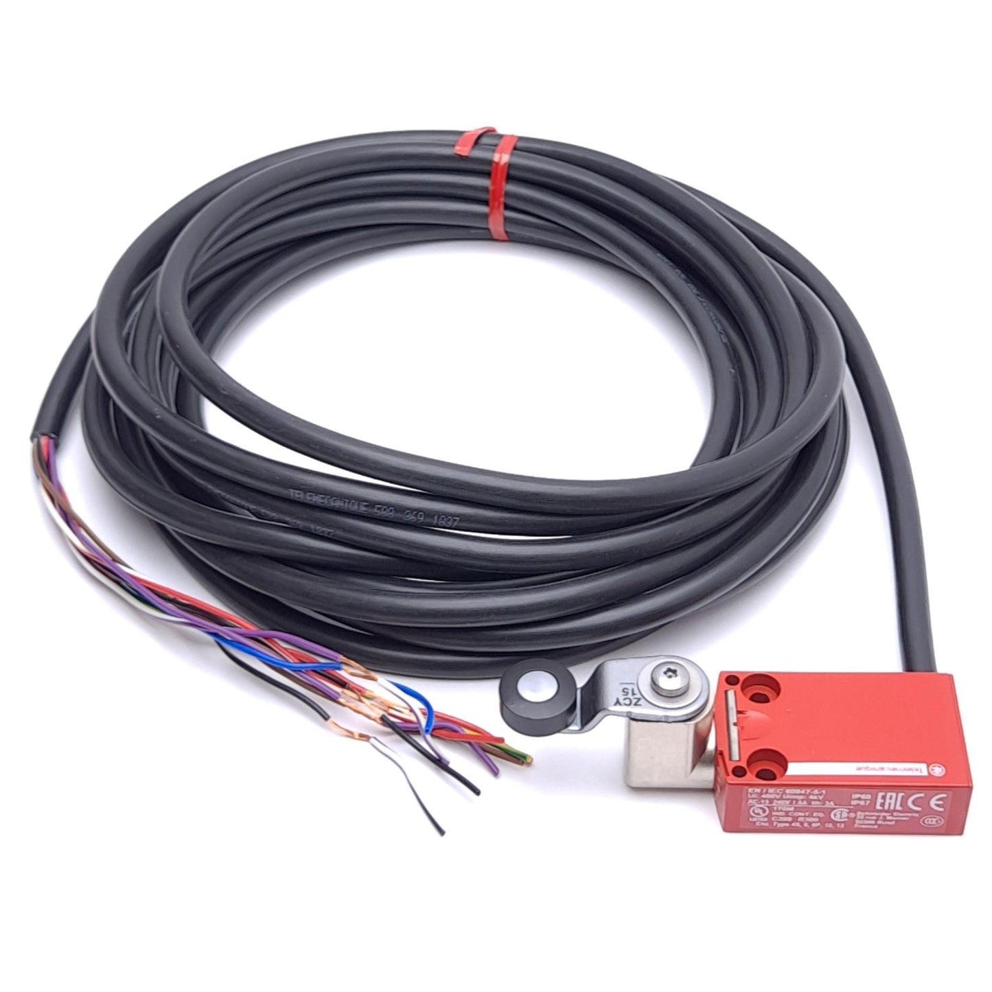 New Telemecanique XCSM4115L5 Safety Limit Switch, 2x NC 2x NO, Rotary Head, 5m Cable