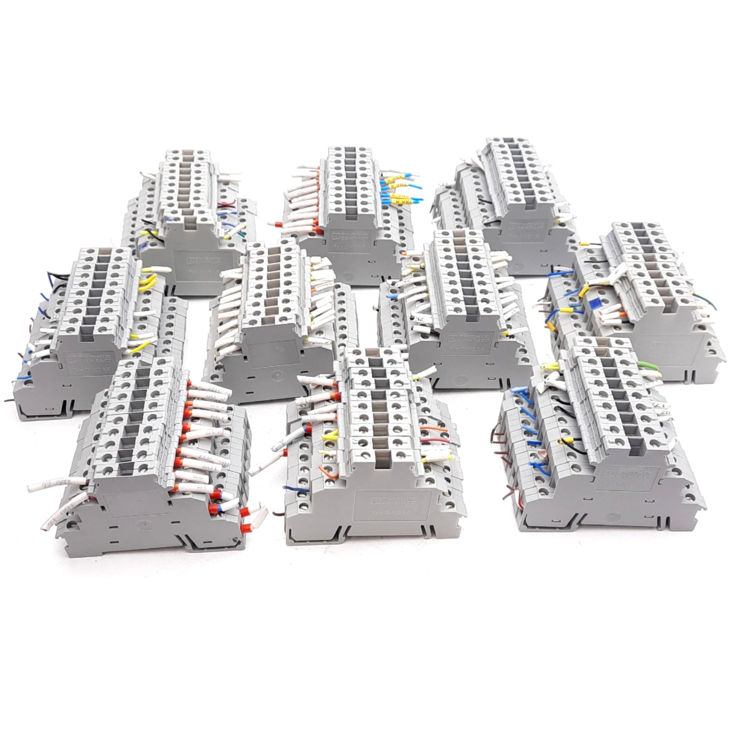 Used Lot of 100 Phoenix Contact DIKD 1,5 Initiator/Actuator Terminal Block, 250V 24A