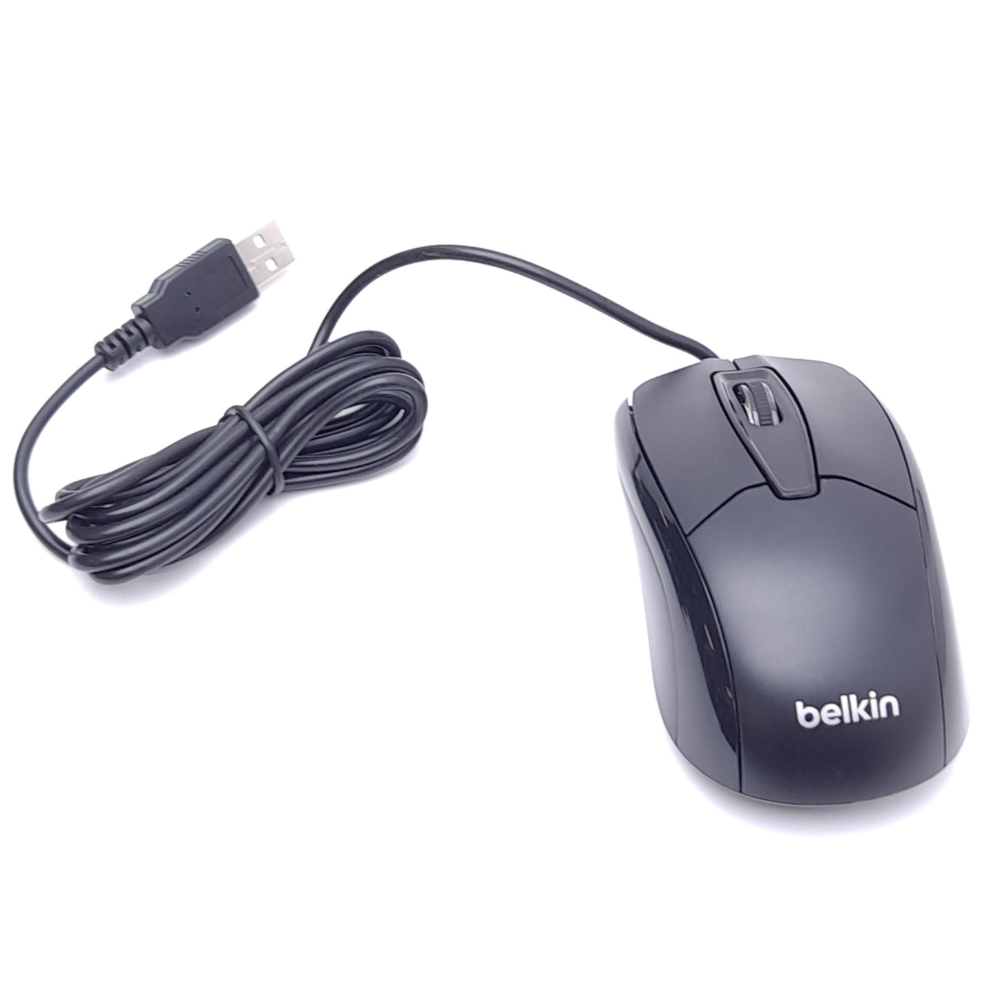 New Lot of 4 Belkin F5M010qBLK Wired Optical Mouse, USB-A, 3-Button, 1.5m Cable