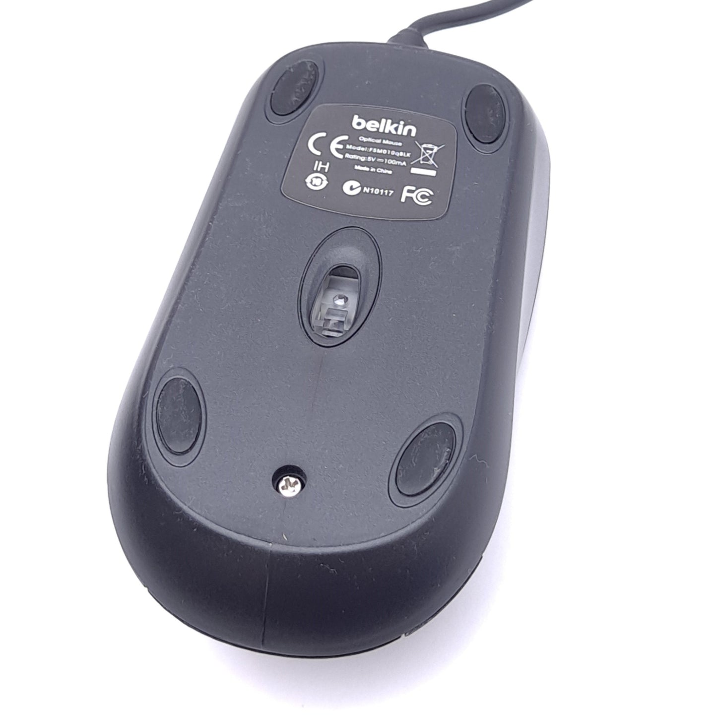 New Lot of 4 Belkin F5M010qBLK Wired Optical Mouse, USB-A, 3-Button, 1.5m Cable