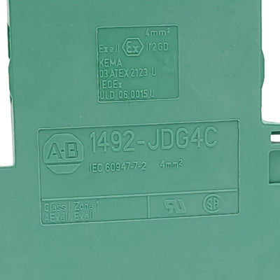 New – Open box Lot of 5 Allen Bradley 1492-JDG4C Grounding Terminal Block, 2-Level, 26-10 AWG