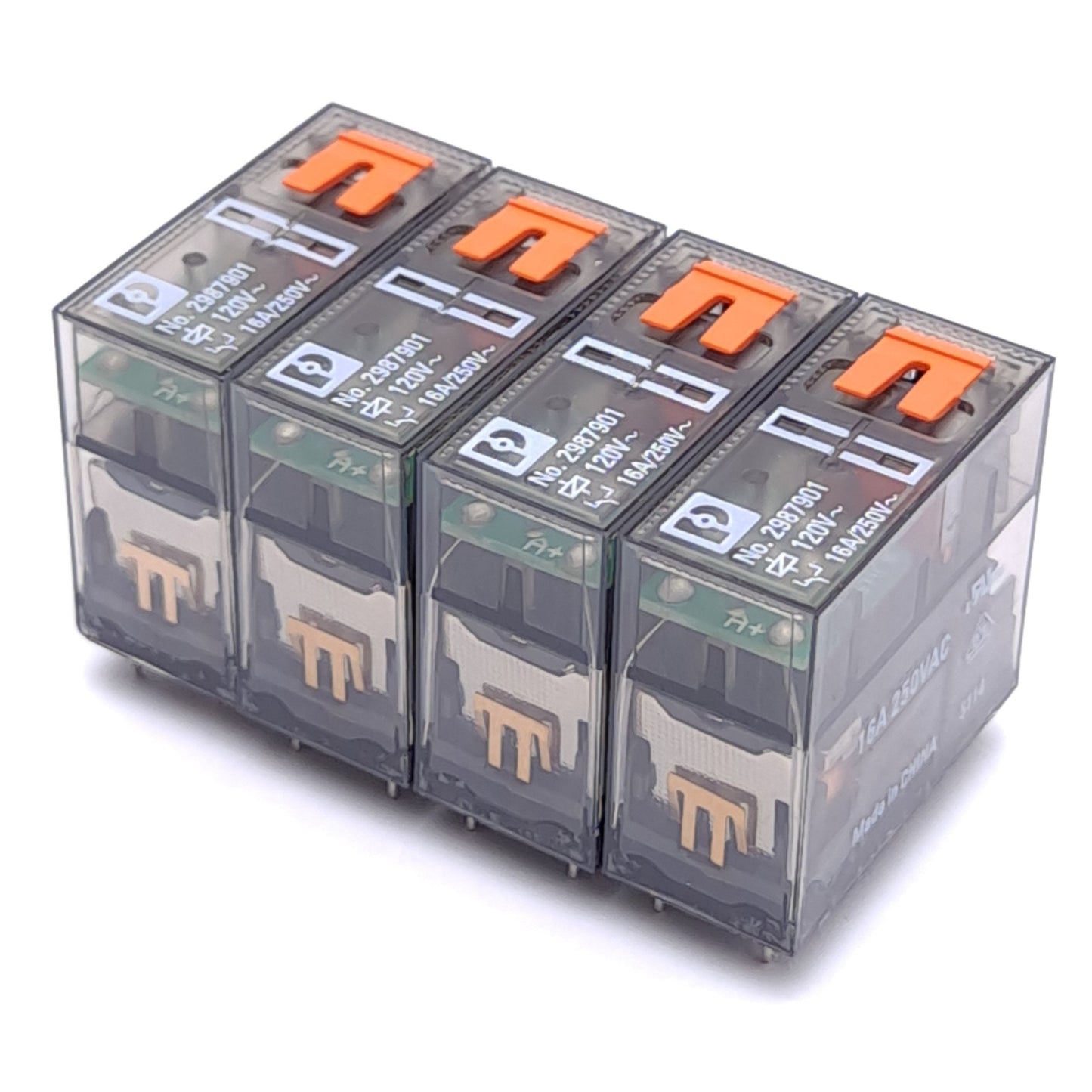 New – Open box Lot of 4 Phoenix Contact REL-MR-120AC/21HC/MS 2987901 Power Relay, 120VAC Coil