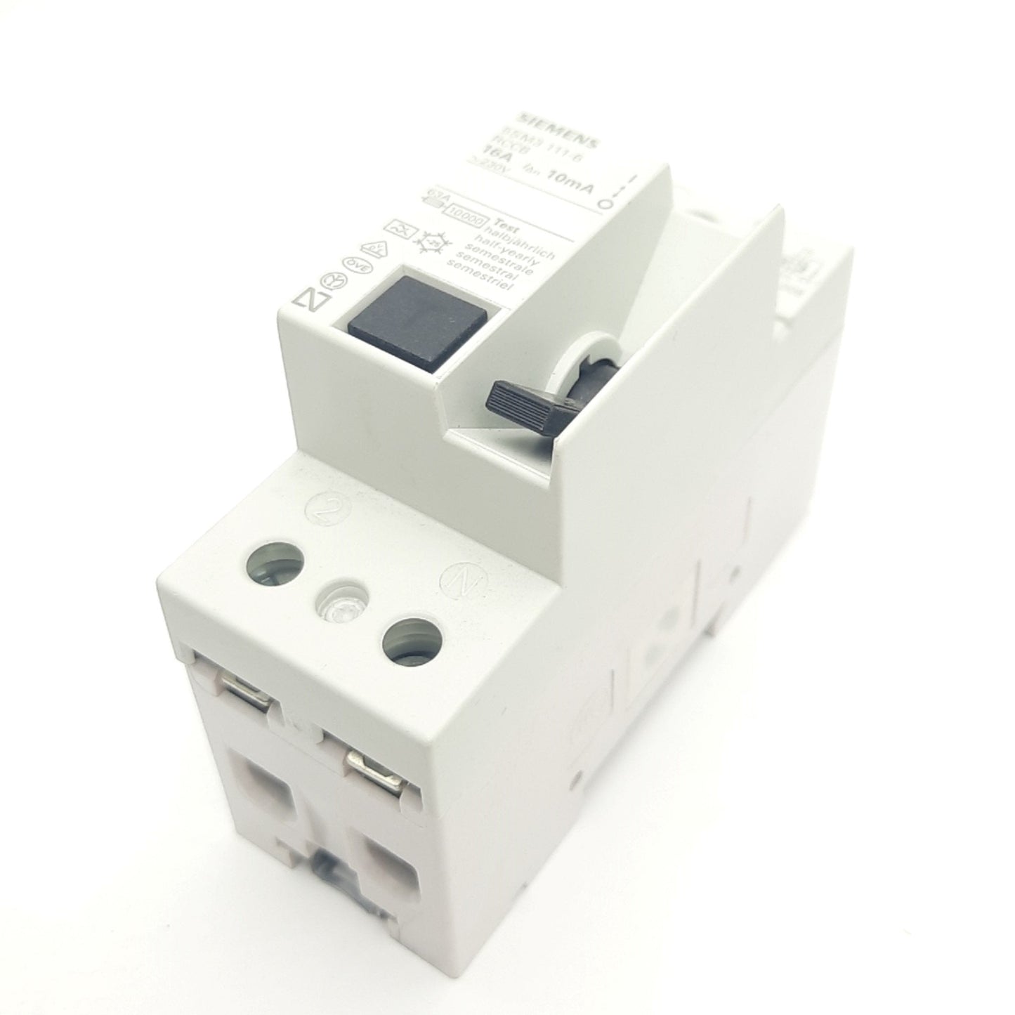 Used Siemens 5SM3111-6 Residual Current Operated Circuit Breaker, 2-Pole, 230VAC, 16A