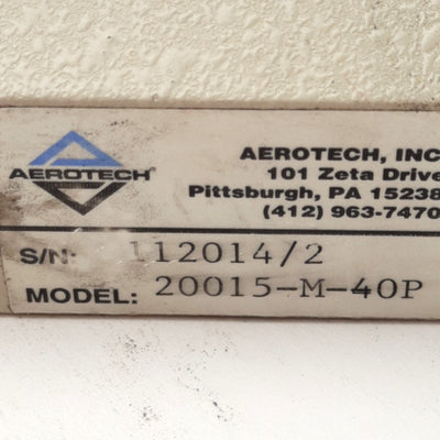 Used Aerotech ATS20015-M-40P Linear Stage 150mm Travel, 4mm Lead, NEMA 23 *Chipped*