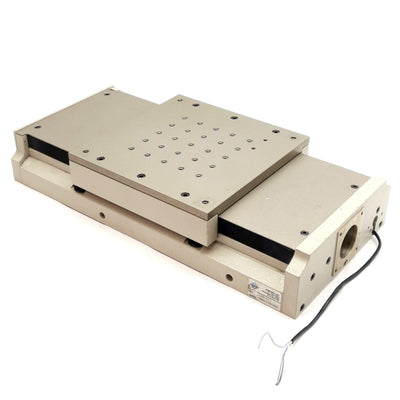 Used Aerotech ATS20015-M-40P Linear Stage 150mm Travel, 4mm Lead, NEMA 23 *Chipped*