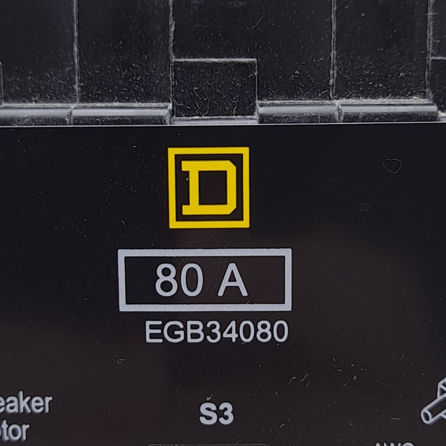 New Square D EGB34080 Circuit Breaker, 3-Pole, Bolt-On, 80A, 480Y/277VAC