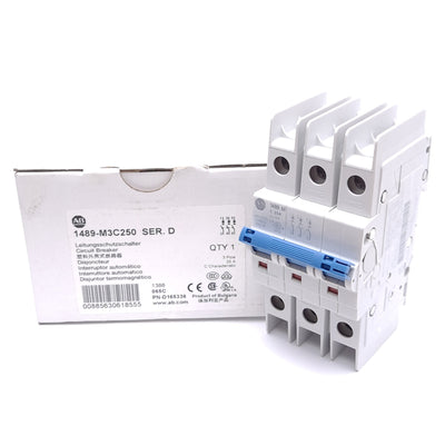 New Allen Bradley 1489-M3C250 Circuit Breaker, 3-Pole, C-Curve, 25A, 480Y/277V AC