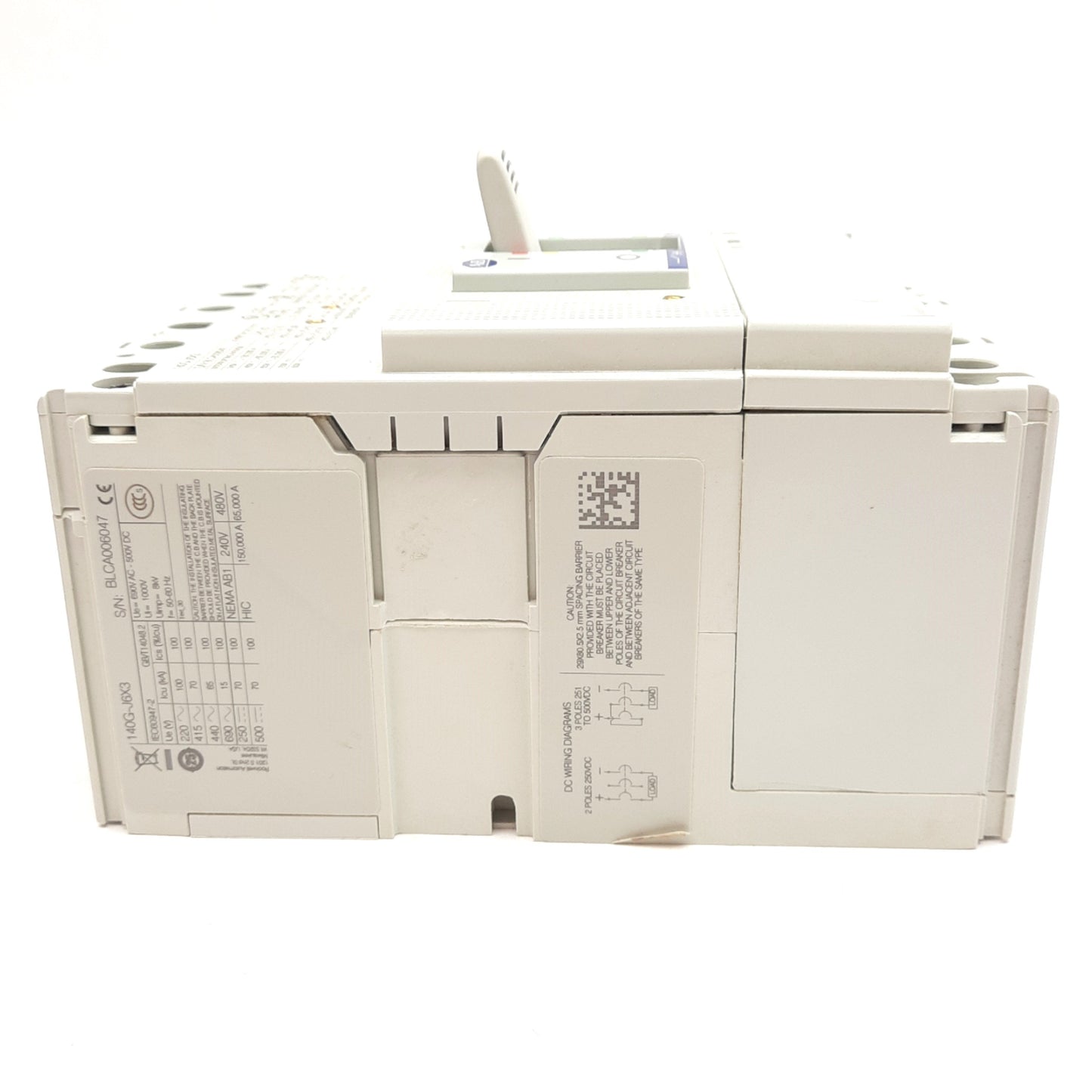 New – Open box Allen Bradley 140G-J6F3-C80 Molded Case Circuit Breaker 3-Pole 690VAC/500VDC 80A