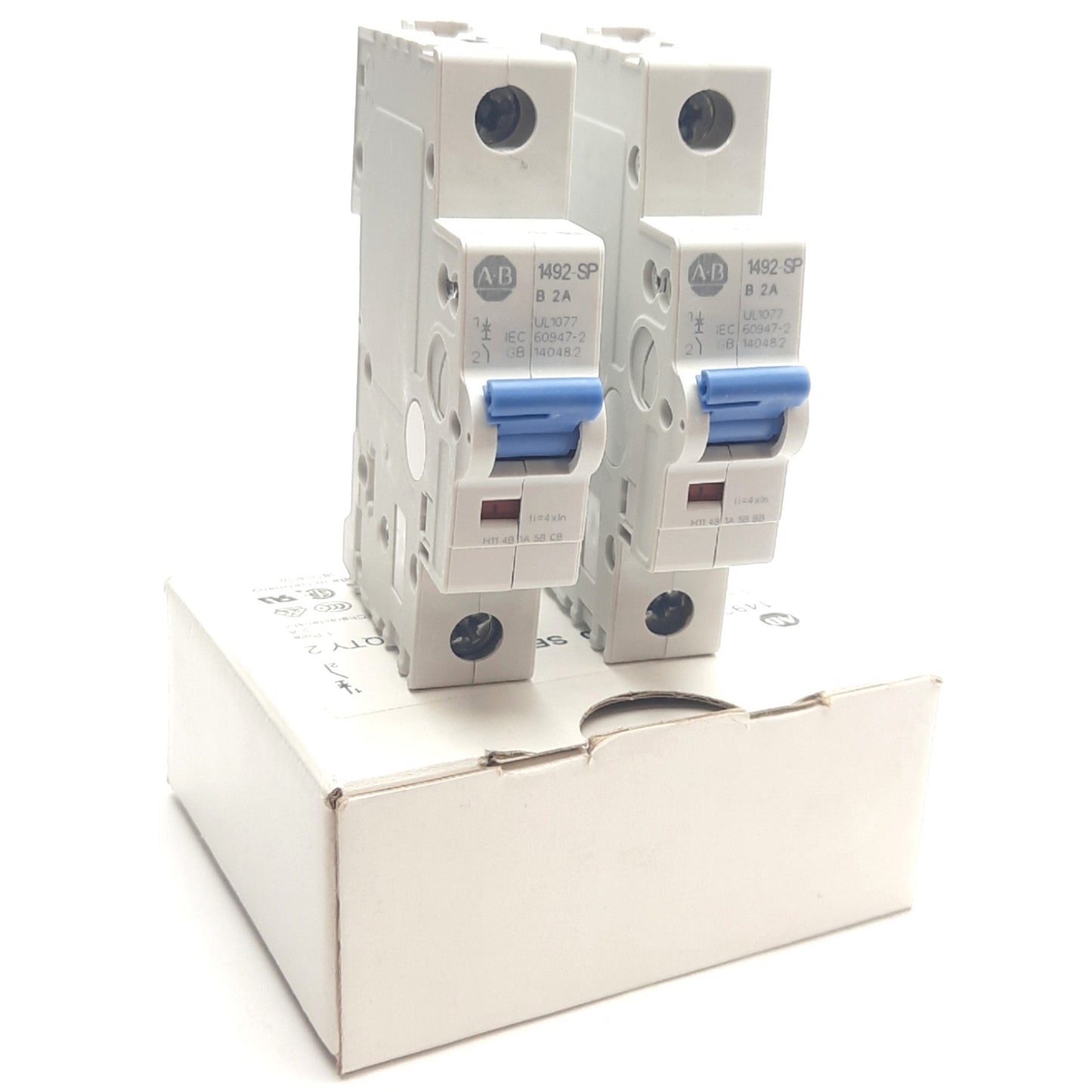 New Lot of 2 Allen Bradley 1492-SPM1B020 Supplementary Protectors, 277VAC/48VDC, 2A